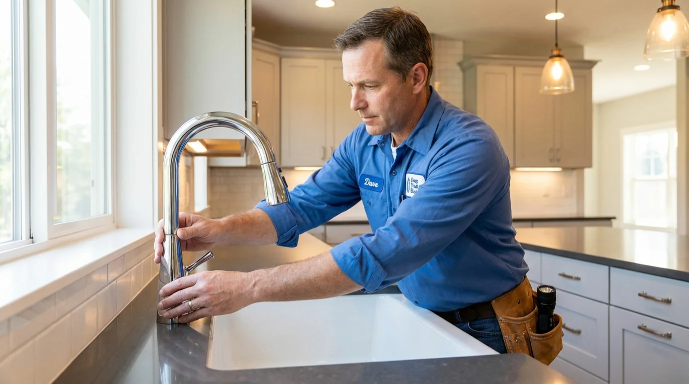 Kitchen faucet installation by Johns Plumbing LLC in Arkoma